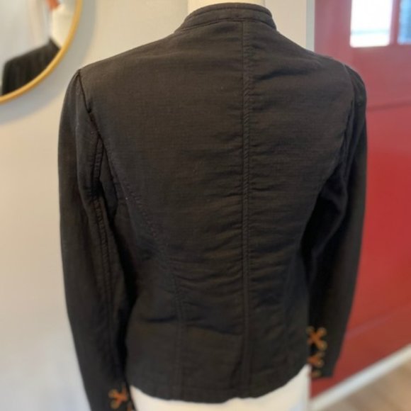 Free People Black Double-Breasted Jacket - Picture 3 of 4